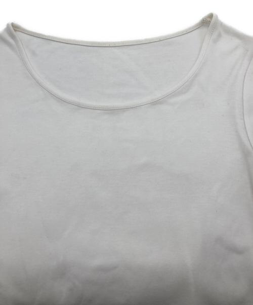YOHJI YAMAMOTO（ヨウジヤマモト）YOHJI YAMAMOTO (ヨウジヤマモト) 五分袖 カットソー ホワイト サイズ:SIZE 2の古着・服飾アイテム