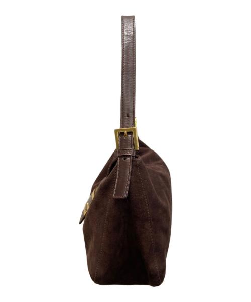 FENDI（フェンディ）FENDI (フェンディ) ズッカロゴ スエード マンマバケット バッグ ブラウン サイズ:下記参照の古着・服飾アイテム