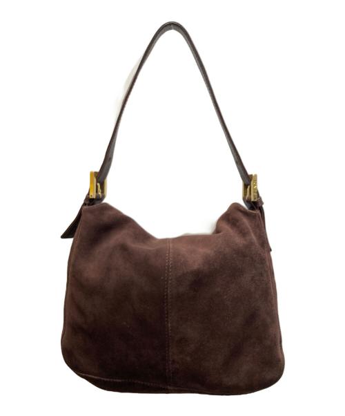 FENDI（フェンディ）FENDI (フェンディ) ズッカロゴ スエード マンマバケット バッグ ブラウン サイズ:下記参照の古着・服飾アイテム