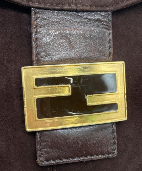 FENDI（フェンディ）FENDI (フェンディ) ズッカロゴ スエード マンマバケット バッグ ブラウン サイズ:下記参照の古着・服飾アイテム