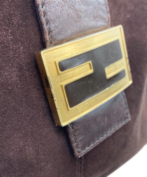 FENDI（フェンディ）FENDI (フェンディ) ズッカロゴ スエード マンマバケット バッグ ブラウン サイズ:下記参照の古着・服飾アイテム