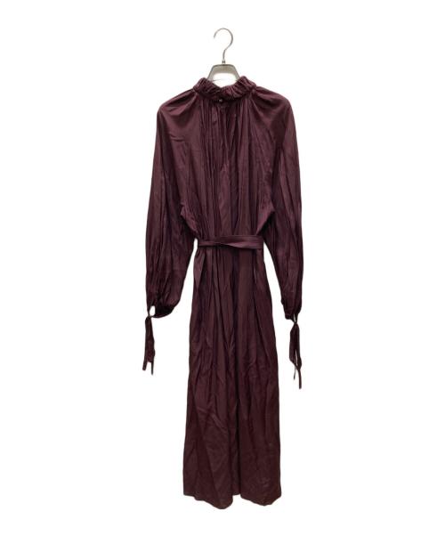 MANDO（マンドー）MANDO (マンドー) レーヨンシルクワンピース レッド サイズ:SIZE 36の古着・服飾アイテム