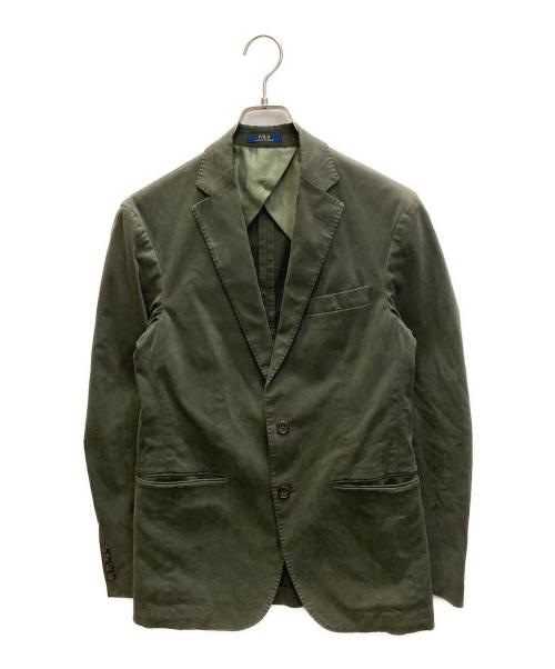 POLO RALPH LAUREN（ポロ・ラルフローレン）POLO RALPH LAUREN (ポロ・ラルフローレン) コットン2Bジャケット オリーブ サイズ:SIZE 36Sの古着・服飾アイテム