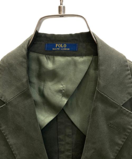 POLO RALPH LAUREN（ポロ・ラルフローレン）POLO RALPH LAUREN (ポロ・ラルフローレン) コットン2Bジャケット オリーブ サイズ:SIZE 36Sの古着・服飾アイテム