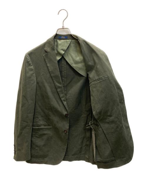 POLO RALPH LAUREN（ポロ・ラルフローレン）POLO RALPH LAUREN (ポロ・ラルフローレン) コットン2Bジャケット オリーブ サイズ:SIZE 36Sの古着・服飾アイテム