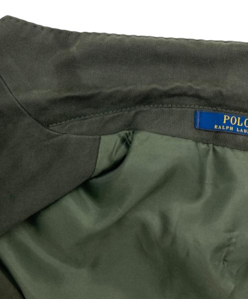 POLO RALPH LAUREN（ポロ・ラルフローレン）POLO RALPH LAUREN (ポロ・ラルフローレン) コットン2Bジャケット オリーブ サイズ:SIZE 36Sの古着・服飾アイテム
