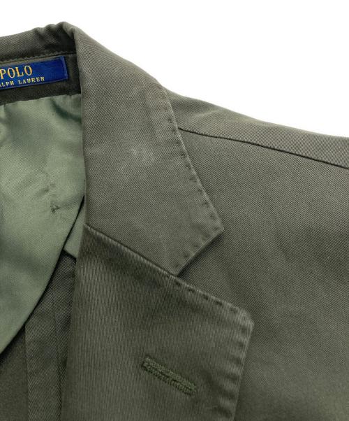 POLO RALPH LAUREN（ポロ・ラルフローレン）POLO RALPH LAUREN (ポロ・ラルフローレン) コットン2Bジャケット オリーブ サイズ:SIZE 36Sの古着・服飾アイテム