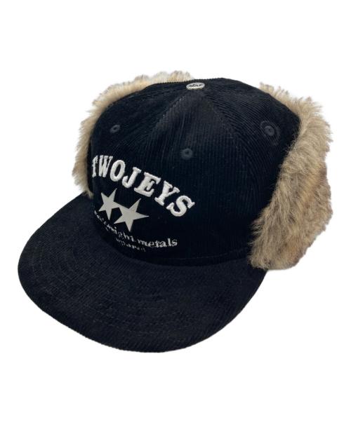 New Era（ニューエラ）New Era (ニューエラ) TWOJEYS 59FIFTY ダウンフラップキャップ ブラック サイズ:56.8cmの古着・服飾アイテム