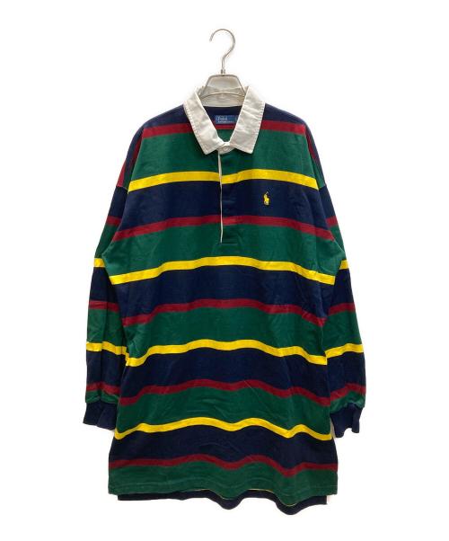 POLO RALPH LAUREN（ポロ・ラルフローレン）POLO RALPH LAUREN (ポロ・ラルフローレン) ストライプドコットンジャージーラグビードレス マルチカラー サイズ:SIZE Lの古着・服飾アイテム