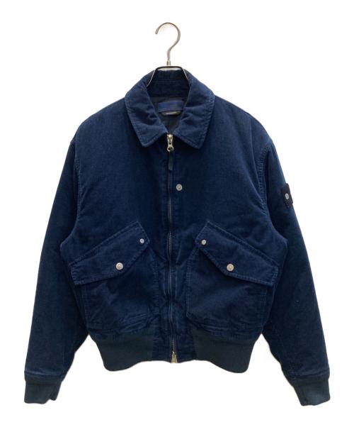 STONE ISLAND（ストーンアイランド）STONE ISLAND (ストーンアイランド) Indigo Micro Corduroy Work Jacket ネイビー サイズ:SIZE Sの古着・服飾アイテム