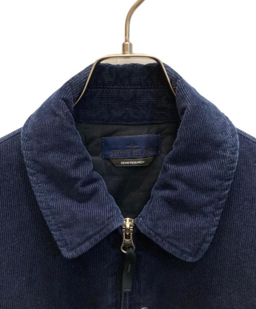 STONE ISLAND（ストーンアイランド）STONE ISLAND (ストーンアイランド) Indigo Micro Corduroy Work Jacket ネイビー サイズ:SIZE Sの古着・服飾アイテム