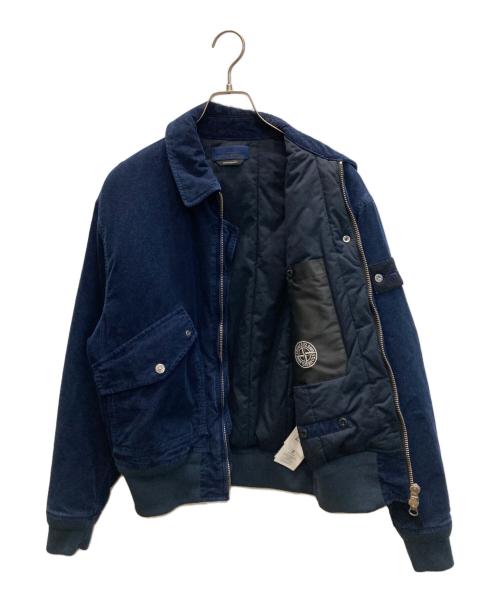 STONE ISLAND（ストーンアイランド）STONE ISLAND (ストーンアイランド) Indigo Micro Corduroy Work Jacket ネイビー サイズ:SIZE Sの古着・服飾アイテム