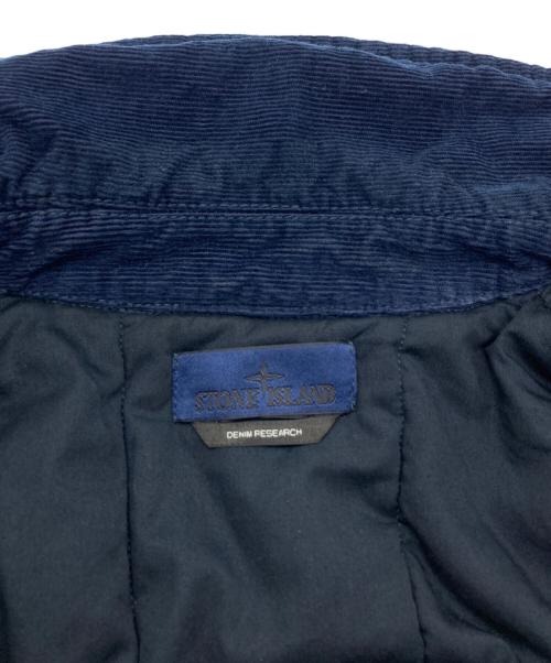 STONE ISLAND（ストーンアイランド）STONE ISLAND (ストーンアイランド) Indigo Micro Corduroy Work Jacket ネイビー サイズ:SIZE Sの古着・服飾アイテム