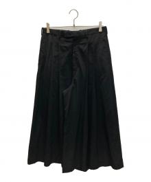 LAD MUSICIAN（ラッドミュージシャン）の古着「2TUCK CROPPED WIDE SLACKS」｜ブラック