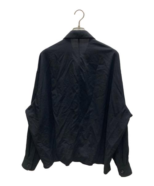 THE RERACS（ザ リラクス）THE RERACS (ザ リラクス) TROPICAL WOOL BALLOON SHIRT ブラック サイズ:48の古着・服飾アイテム