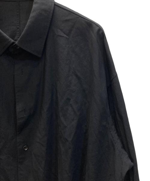 THE RERACS（ザ リラクス）THE RERACS (ザ リラクス) TROPICAL WOOL BALLOON SHIRT ブラック サイズ:48の古着・服飾アイテム