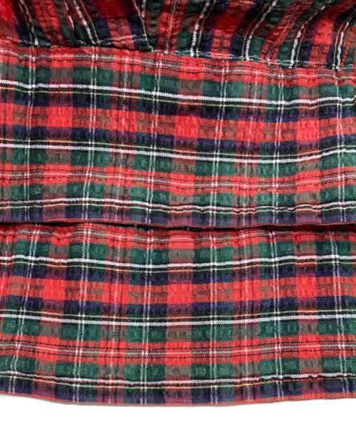 RALPH LAUREN（ラルフローレン）RALPH LAUREN (ラルフローレン) BLAKE シアサッカー チェックシャツ レッド サイズ:Mの古着・服飾アイテム
