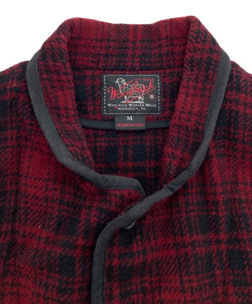 WOOLRICH（ウールリッチ）WOOLRICH (ウールリッチ) チェックウールベスト レッド サイズ:Mの古着・服飾アイテム