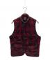 WOOLRICH（ウールリッチ）の古着「チェックウールベスト」｜レッド
