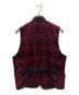 WOOLRICH (ウールリッチ) チェックウールベスト レッド サイズ:M：8000円