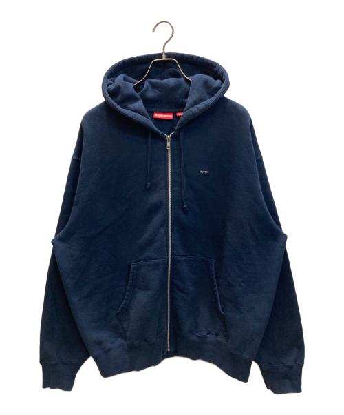 SUPREME（シュプリーム）SUPREME (シュプリーム) Small Box Zip Up Hooded Sweatshirt ネイビー サイズ:Lの古着・服飾アイテム
