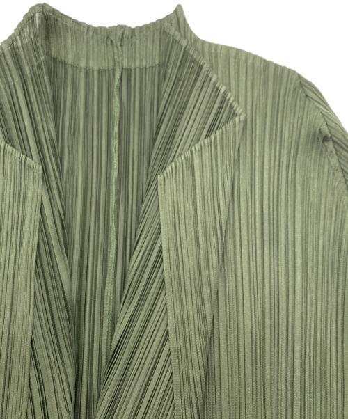 PLEATS PLEASE（プリーツプリーズ）PLEATS PLEASE (プリーツプリーズ) プリーツ カーディガン グリーン サイズ:SIZE 3の古着・服飾アイテム