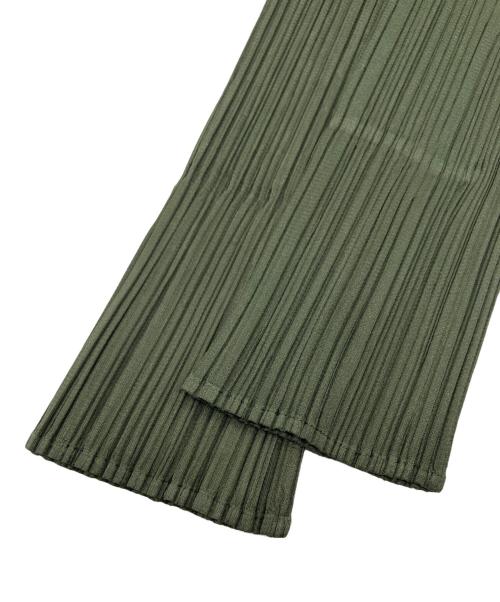 PLEATS PLEASE（プリーツプリーズ）PLEATS PLEASE (プリーツプリーズ) プリーツ カーディガン グリーン サイズ:SIZE 3の古着・服飾アイテム