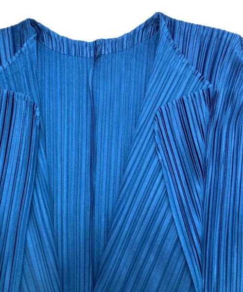 PLEATS PLEASE（プリーツプリーズ）PLEATS PLEASE (プリーツプリーズ) プリーツ カーディガン ブルー サイズ:SIZE 3の古着・服飾アイテム