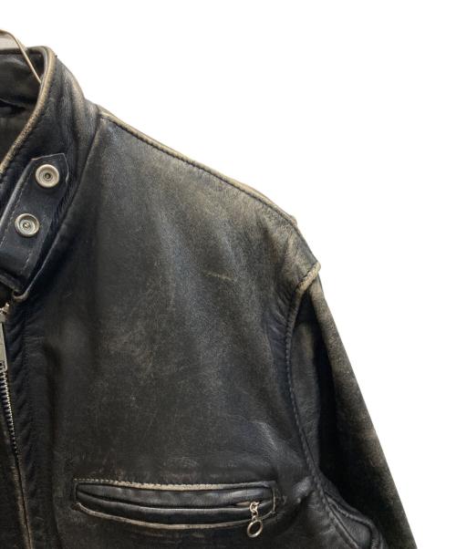 Schott（ショット）Schott (ショット) シングルライダースジャケット ブラック サイズ:SIZE 38の古着・服飾アイテム