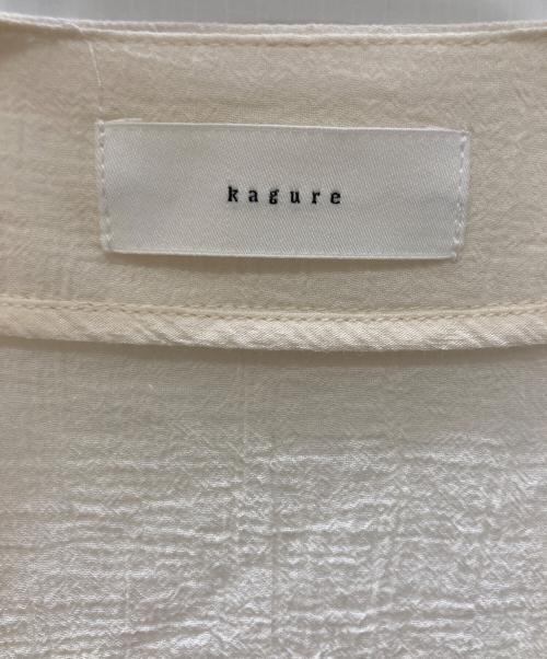 KAGURE（カグレ）kagure (カグレ) シアーカシュクールカーデシャツ ベージュ サイズ:SIZE Freeの古着・服飾アイテム