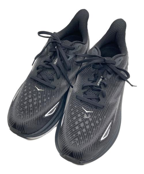 HOKA（ホカ）HOKA (ホカ) CLIFTON 9 WIDE ローカットスニーカー ブラック サイズ:26.5の古着・服飾アイテム