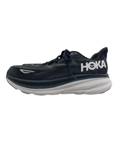 HOKA（ホカ）HOKA (ホカ) CLIFTON 9 WIDE ローカットスニーカー ブラック サイズ:26.5の古着・服飾アイテム