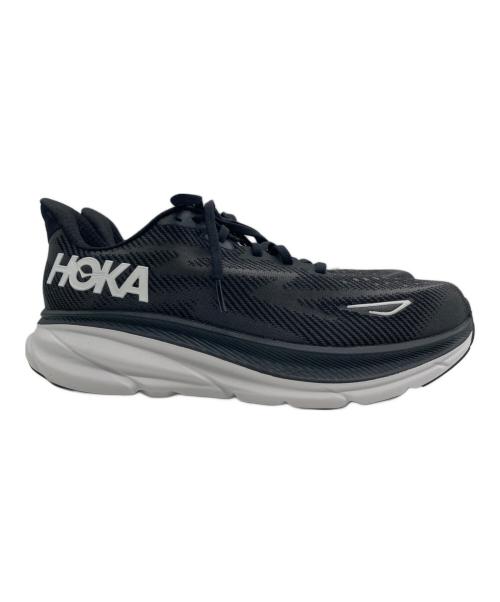 HOKA（ホカ）HOKA (ホカ) CLIFTON 9 WIDE ローカットスニーカー ブラック サイズ:26.5の古着・服飾アイテム
