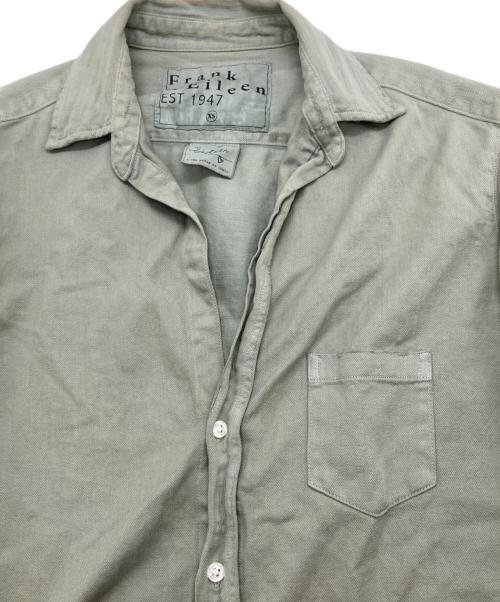 Frank&Eileen（フランクアンドアイリーン）Frank&Eileen (フランクアンドアイリーン) ダメージ加工スキッパーシャツ グリーン サイズ:SIZE XSの古着・服飾アイテム