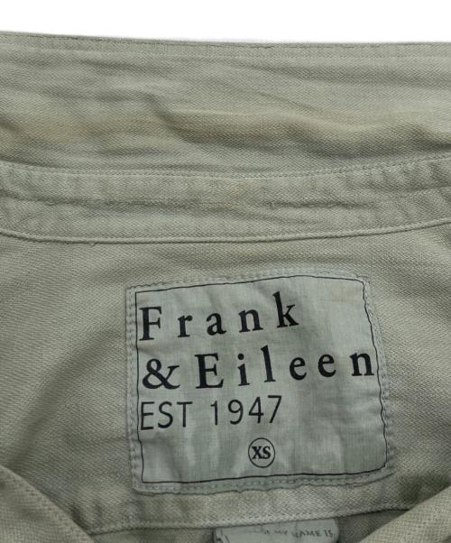 Frank&Eileen（フランクアンドアイリーン）Frank&Eileen (フランクアンドアイリーン) ダメージ加工スキッパーシャツ グリーン サイズ:SIZE XSの古着・服飾アイテム