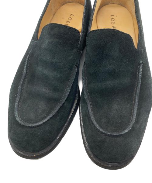 LOEWE（ロエベ）LOEWE (ロエベ) スエード ローファー ブラック サイズ:7の古着・服飾アイテム
