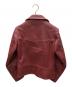 666 LEATHER WEAR (666レザーウェア) ダブルライダースジャケット バーガンディー サイズ:SIZE 36：30000円