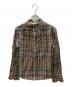 POLO RALPH LAUREN (ポロ・ラルフローレン) リネンシルク バンドカラーチェックシャツ グリーン×ネイビー サイズ:SIZE XL：7000円