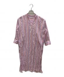 ne quittez pas（ヌキテパ）の古着「C.VOILE STRIPE KURTA DRESS」｜ピンク