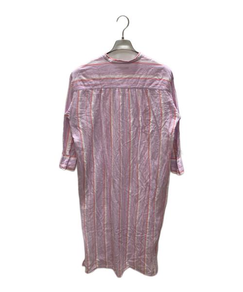 ne quittez pas（ヌキテパ）ne quittez pas (ヌキテパ) C.VOILE STRIPE KURTA DRESS ピンク サイズ:下記参照の古着・服飾アイテム