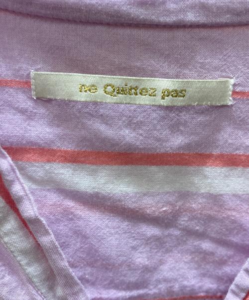 ne quittez pas（ヌキテパ）ne quittez pas (ヌキテパ) C.VOILE STRIPE KURTA DRESS ピンク サイズ:下記参照の古着・服飾アイテム