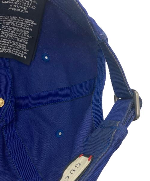 New Era（ニューエラ）New Era (ニューエラ) GUCCI (グッチ) バタフライ刺繍 キャップ ブルー サイズ:SIZE 57-61の古着・服飾アイテム