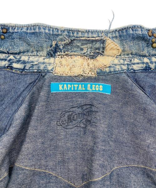 KAPITAL（キャピタル）KAPITAL (キャピタル) 襤褸スタッズスカルデニムシャツ インディゴ サイズ:SIZE Lの古着・服飾アイテム