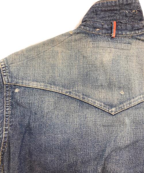 KAPITAL（キャピタル）KAPITAL (キャピタル) 襤褸スタッズスカルデニムシャツ インディゴ サイズ:SIZE Lの古着・服飾アイテム