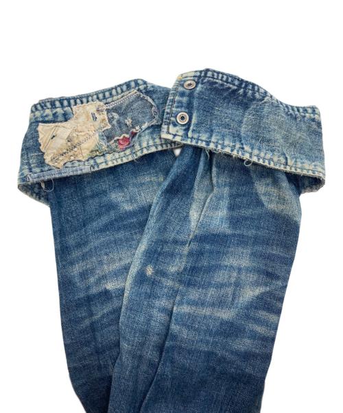 KAPITAL（キャピタル）KAPITAL (キャピタル) 襤褸スタッズスカルデニムシャツ インディゴ サイズ:SIZE Lの古着・服飾アイテム