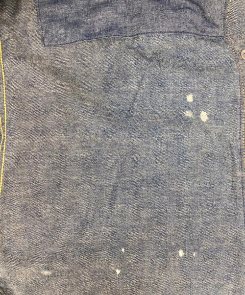KAPITAL（キャピタル）KAPITAL (キャピタル) 襤褸スタッズスカルデニムシャツ インディゴ サイズ:SIZE Lの古着・服飾アイテム