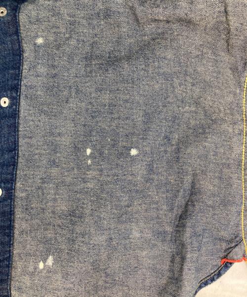 KAPITAL（キャピタル）KAPITAL (キャピタル) 襤褸スタッズスカルデニムシャツ インディゴ サイズ:SIZE Lの古着・服飾アイテム