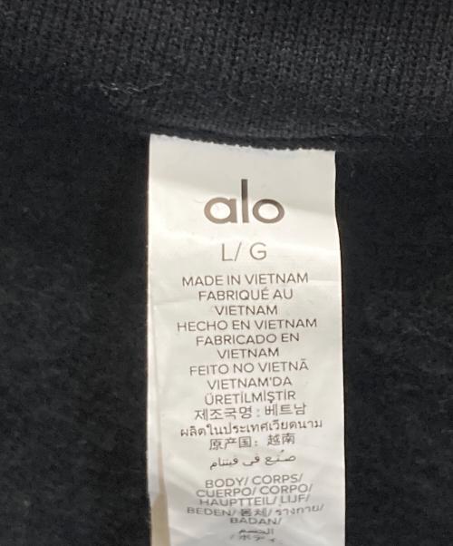 alo yoga（アローヨガ）alo yoga (アローヨガ) ハーフジップスウェット ブラック サイズ:Lの古着・服飾アイテム
