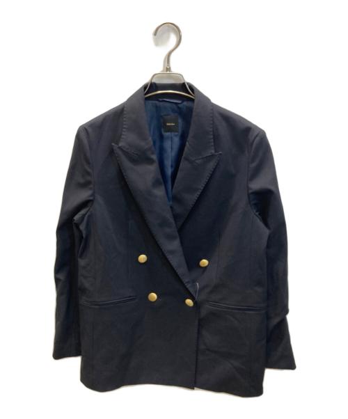 Spick and Span（スピック＆スパン）Spick and Span (スピック＆スパン) プレーンウィーブダブルブレストジャケット ネイビー サイズ:36 未使用品の古着・服飾アイテム