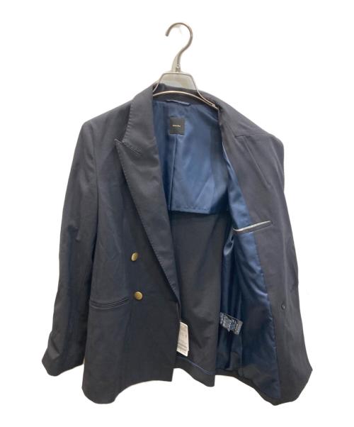 Spick and Span（スピック＆スパン）Spick and Span (スピック＆スパン) プレーンウィーブダブルブレストジャケット ネイビー サイズ:36 未使用品の古着・服飾アイテム